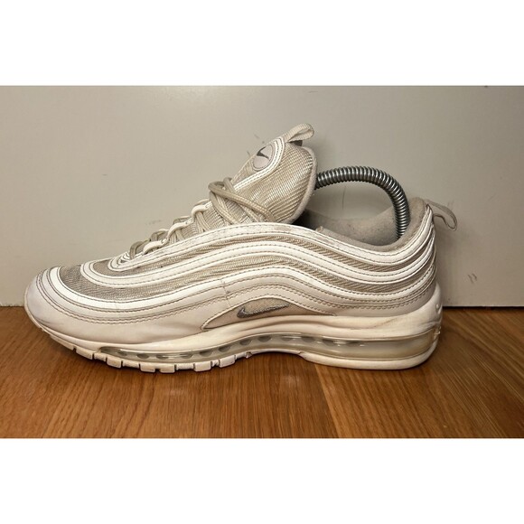 Nike Air Max 97 Shoes Mens Size 10 White Metallic Silver Running 921826-101 - Picture 4 of 10